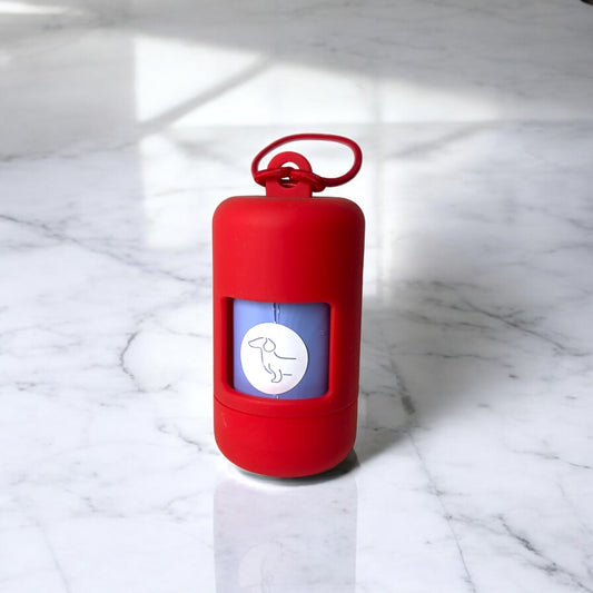 Red Dog Poo Bag Dispenser image 0