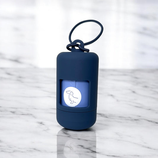 Navy Dog Poo Bag Dispenser image 0