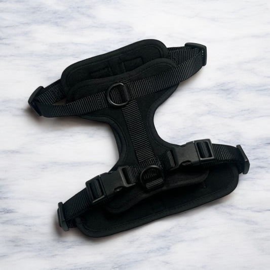 Durable Neoprene Black Dog Harness image 1