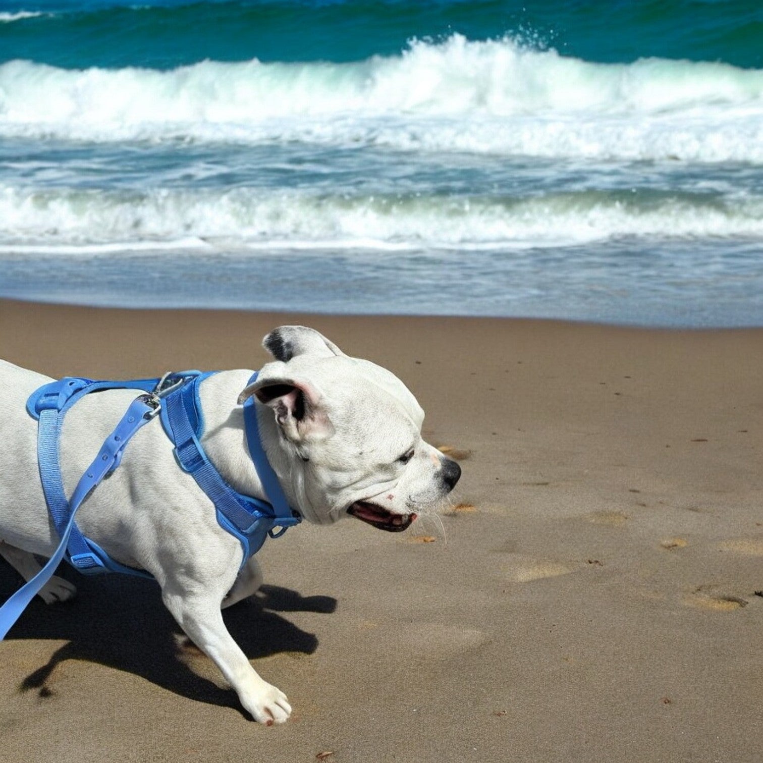Durable Neoprene Blue Dog Harness image 4