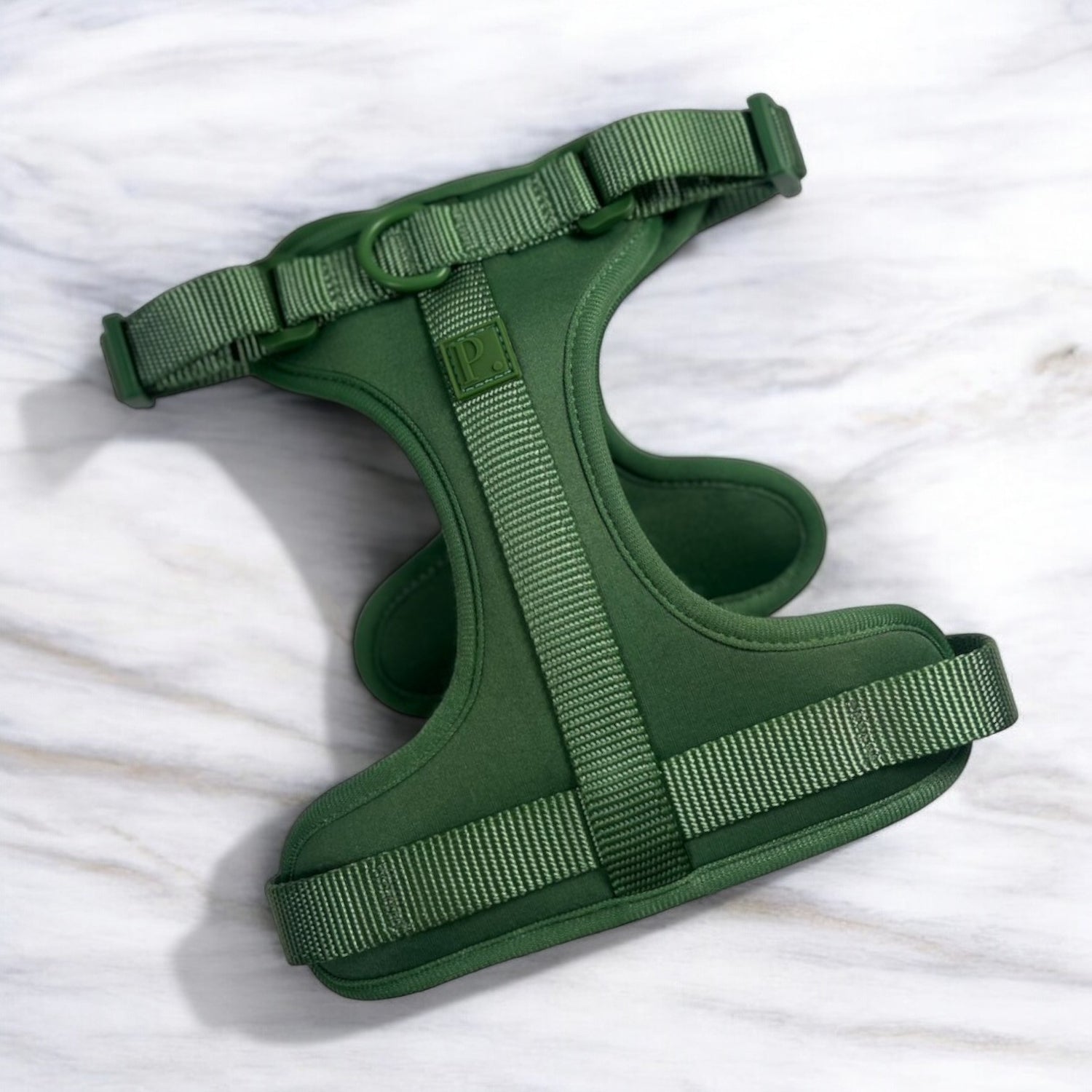 Durable Neoprene Green Dog Harness image 0