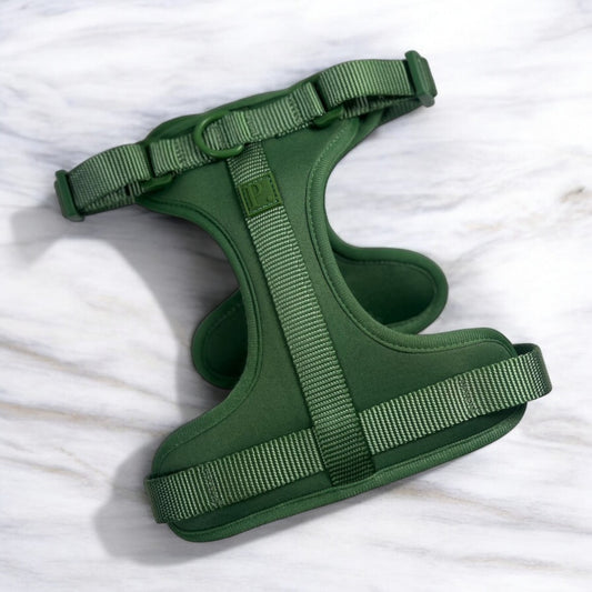 Durable Neoprene Green Dog Harness image 0