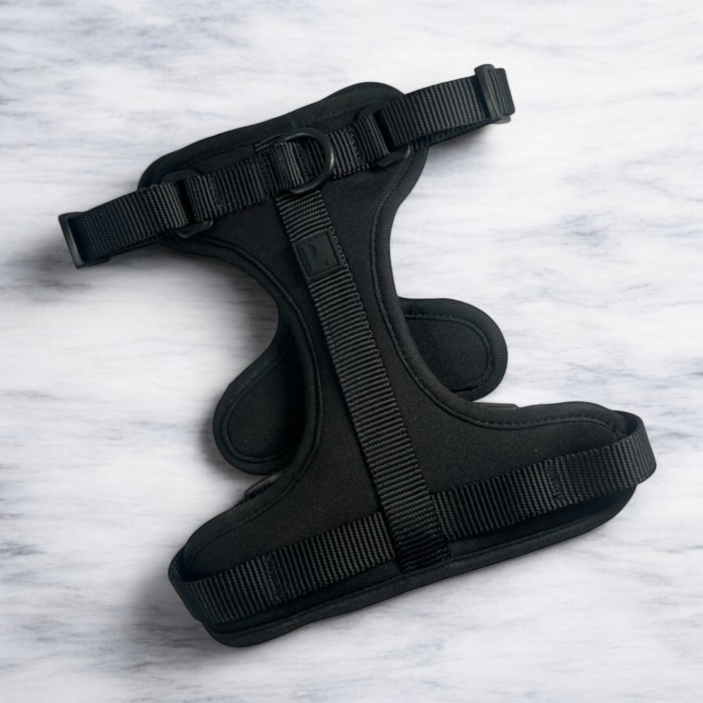 Durable Neoprene Black Dog Harness image 0